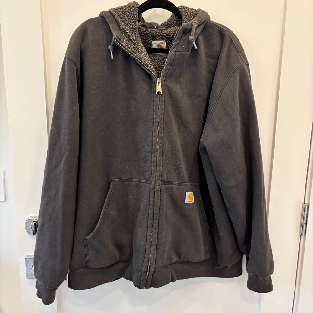 Carhartt lined zip up hoodie